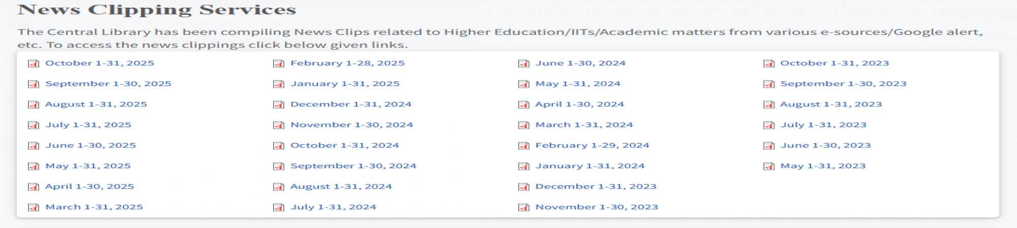 News Clipping Services